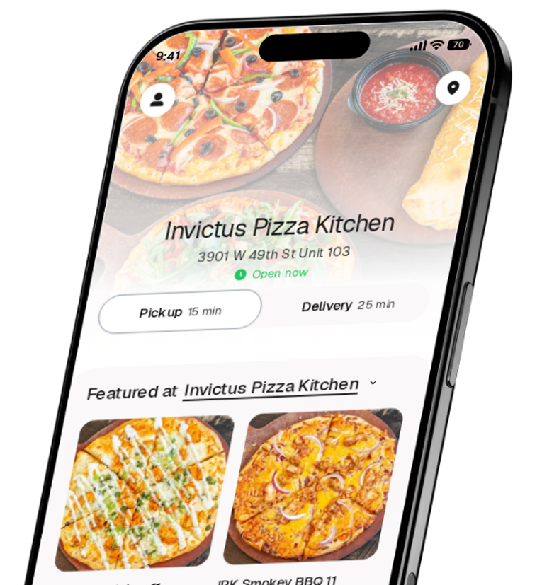 Invictus Pizza Kitchen app preview